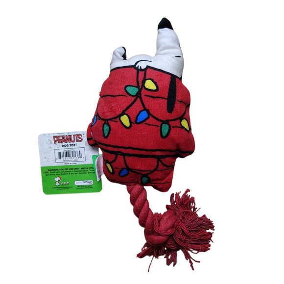 Peanuts Snoopy Christmas Dog Chew Doghouse Rope Toy - Picture 4 of 4